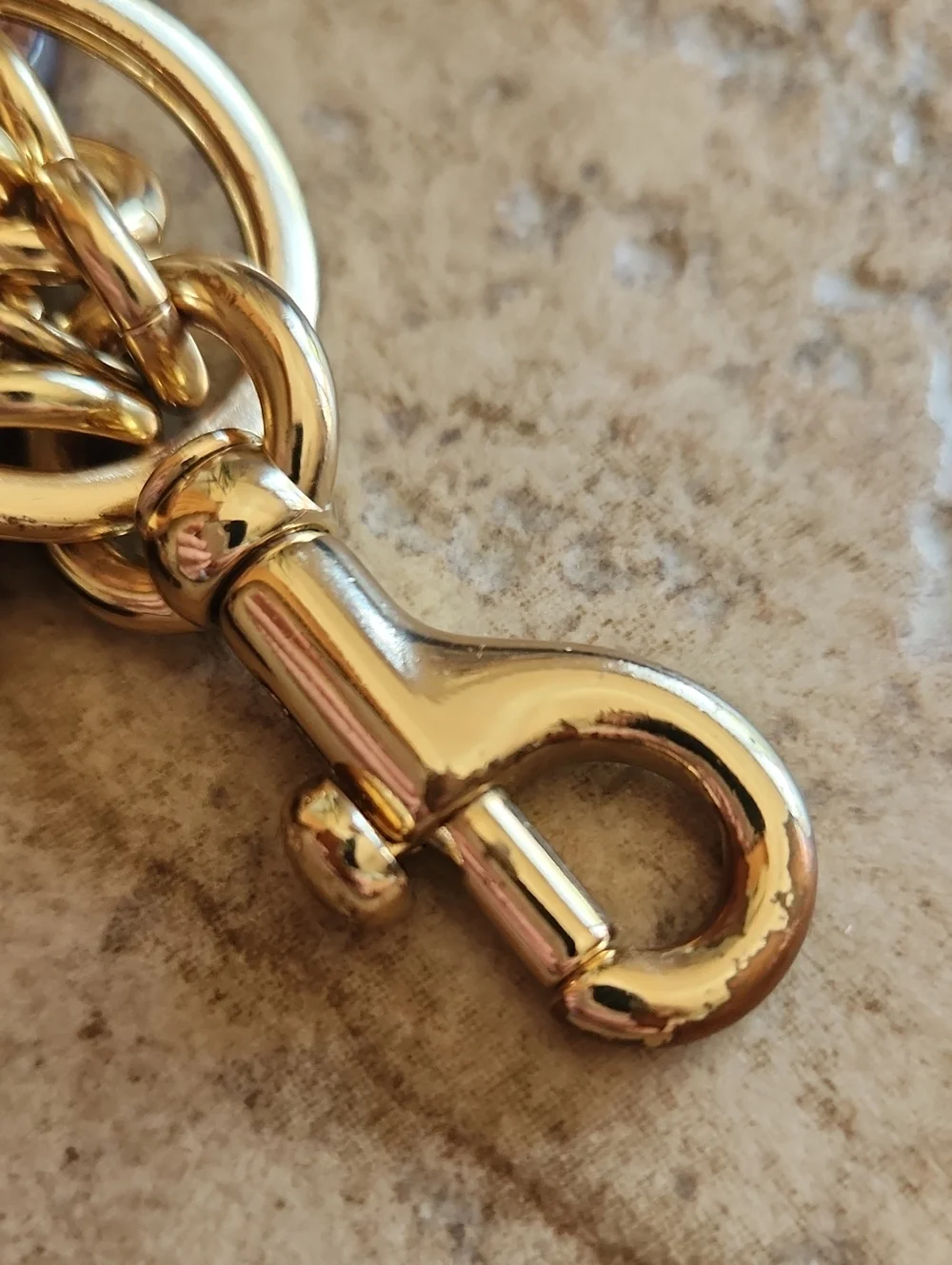 COACH Wildflower Pink Floral Leather Key/purse Charm with Gold Hardware